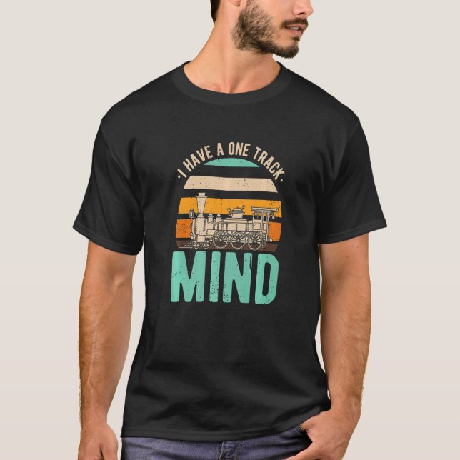 Camiseta Estrada De Ferro Para Comboio Eu Tenho Uma Mente D (Frente)