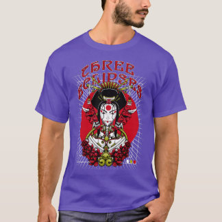 Camiseta Estrada de Futurismo Ultrun-Robô Geisha Japonês