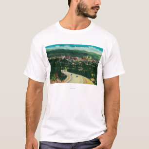 Camiseta Estrada do por do sol que entra em Spokane do