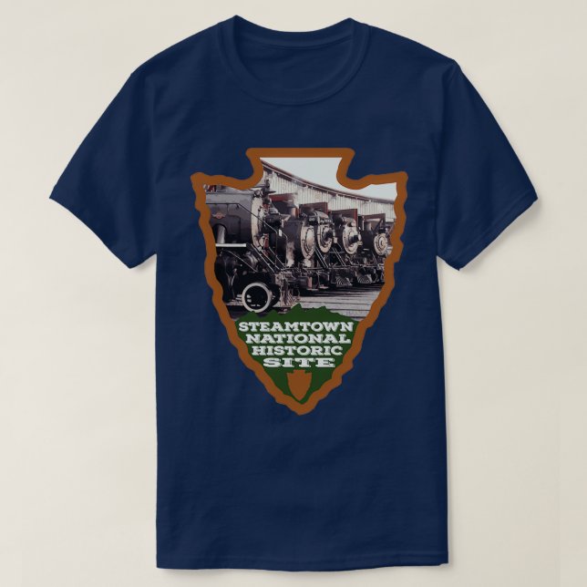 Camiseta Estrada do Sítio Histórico Nacional de Steamtown (Frente do Design)