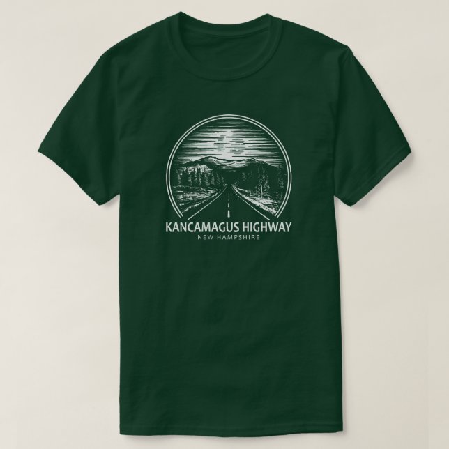 Camiseta Estrada Kancamagus Nova Hampshire Floresta (Frente do Design)