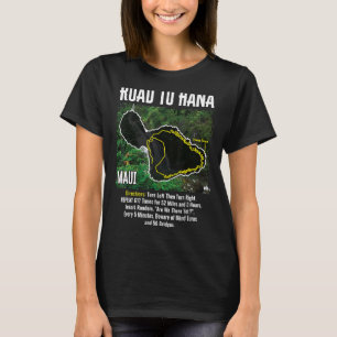Camiseta Estrada Para Hana Map Ilha Maui Surfar No Havaí Be