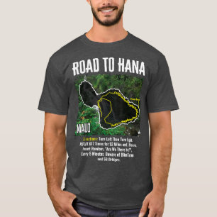 Camiseta Estrada Para Hana Map Ilha Maui Surfar No Havaí Be
