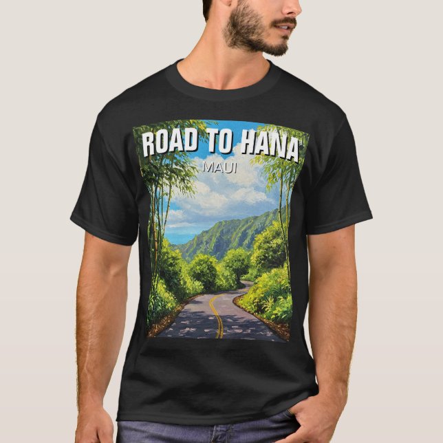 Camiseta Estrada para Hana Maui Hawaii Viagem (Frente)