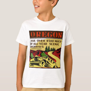 Camiseta Estradas cénicos de Oregon do viagem