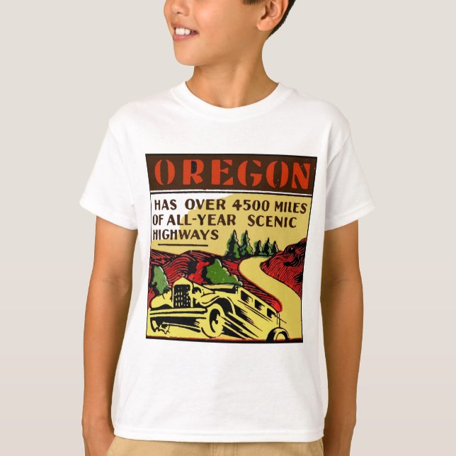 Camiseta Estradas cénicos de Oregon do viagem (Frente)