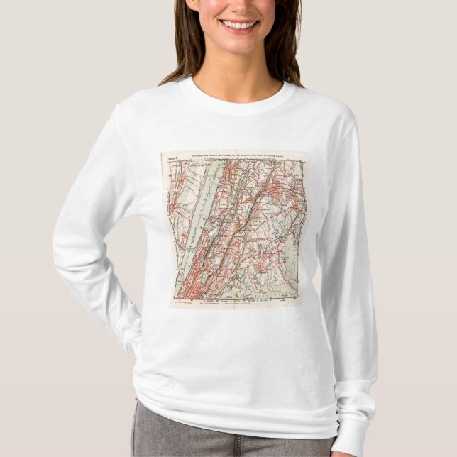 Camiseta Estradas da bicicleta em New York e em connecticut (Frente)