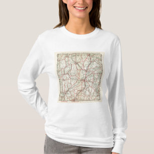 Camiseta Estradas da bicicleta em New York e em connecticut