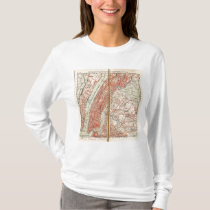Camiseta Estradas da bicicleta em New York e em connecticut