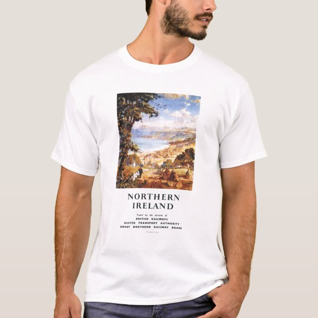 Camiseta Estradas de ferro pastorais de Ingleses do homem e (Frente)