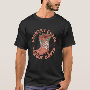 Camiseta Estradas Rurais, Botas de Cowboy Sul Ocidental