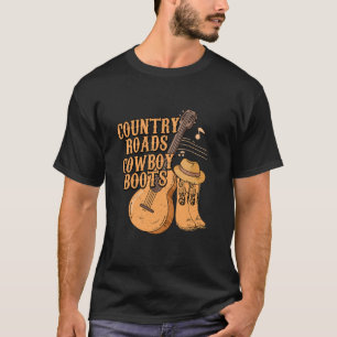 Camiseta Estradas Rurais, Botas de Cowboy Western Southern