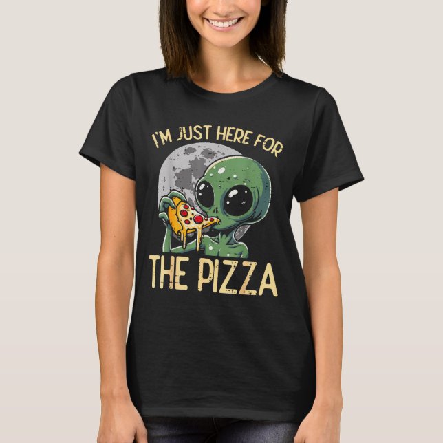 Camiseta Estrangeiro Estou Aqui Por Zza Comida Divertida La (Frente)
