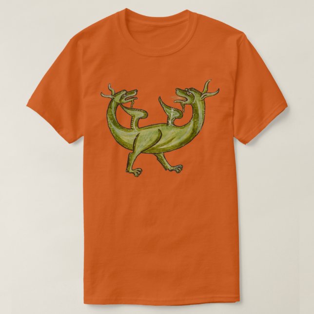 Camiseta estranha arte medieval 4 (Frente do Design)