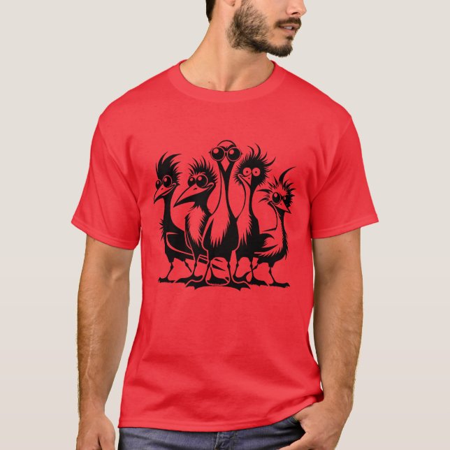 Camiseta Estranho Engraçado, garoto do Grupo Bird (Frente)