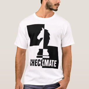 Camiseta Estratégia de Xadrez Xeque-Mate Cavalo