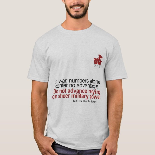 Camiseta Estratégia militar "números " de Sun Tzu (Frente)
