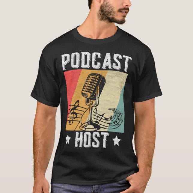 Camiseta Estreia de Entrevistas Podcaster do Host Podcaster (Frente)