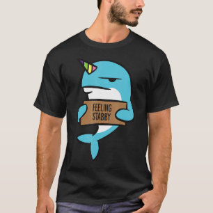 Camiseta Estreita Unicórnio Do Mar Sentido Esfaqueado por N