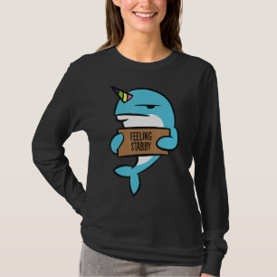 Camiseta Estreita Unicórnio Do Mar Sentido Esfaqueado por N