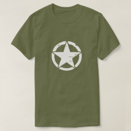 Camiseta Estrela afligida do branco do exército