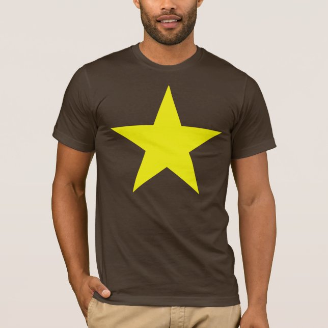 Camiseta Estrela amarela grande (Frente)