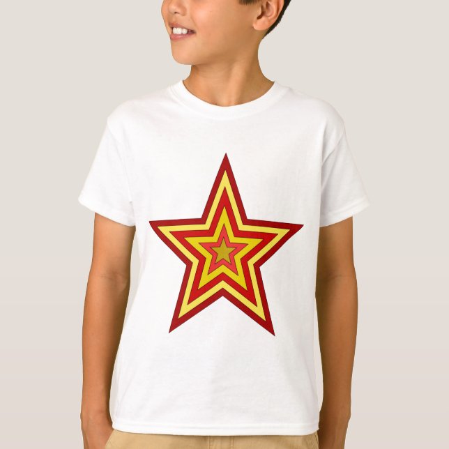 Camiseta Estrela amarela vermelha (Frente)