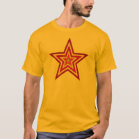 Estrela amarela vermelha