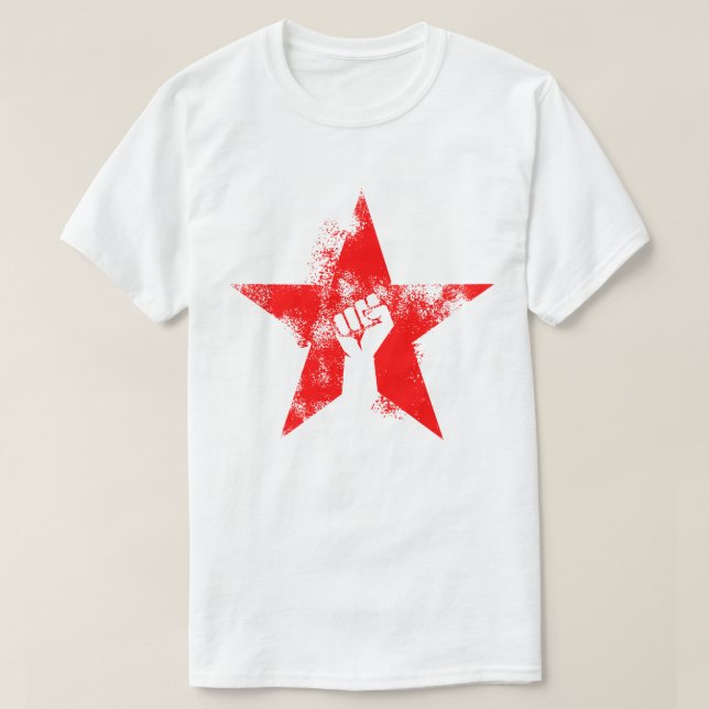 Camiseta Estrela Anti-Fascista (Frente do Design)