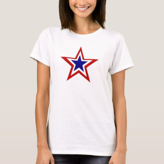 Camiseta estrela azul branca vermelha
