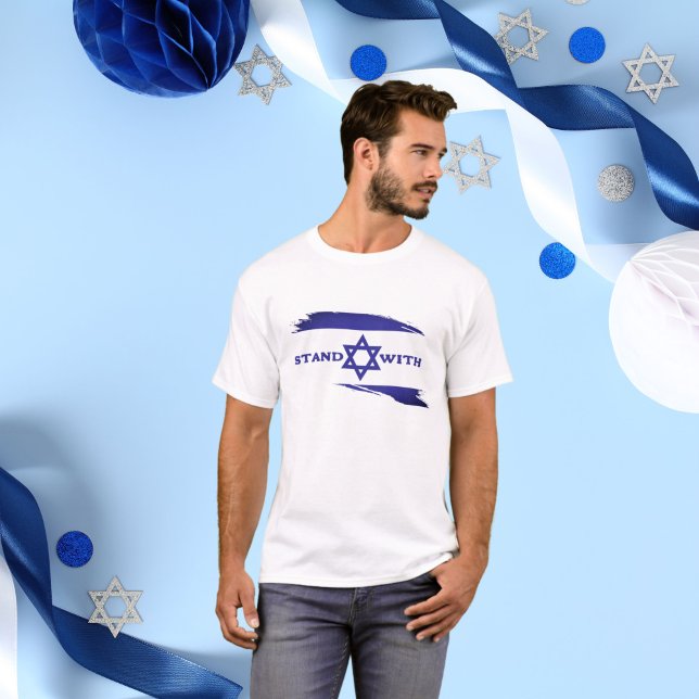 Camiseta Estrela Azul de David Israelense, fique com Israel (Criador carregado)
