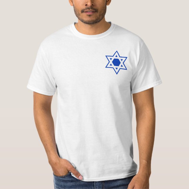 Camiseta Estrela azul e branca de Davi (Frente)