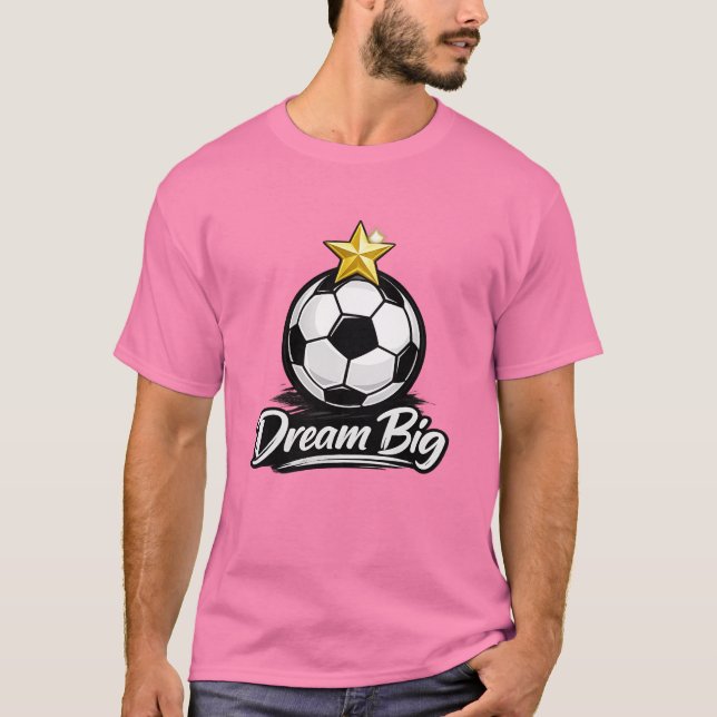 Camiseta Estrela Bola de Futebol Sonhe Grande (Frente)