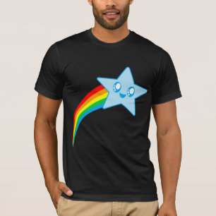 Camiseta Estrela Colorida Kawaii Feliz