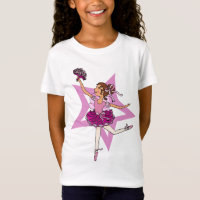 Estrela da bailarina no rosa com parte superior do