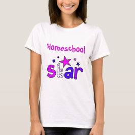 Camiseta Estrela da bonito Purple Home School