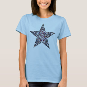 Camiseta Estrela da Independência Camisa-Luz das Mulheres
