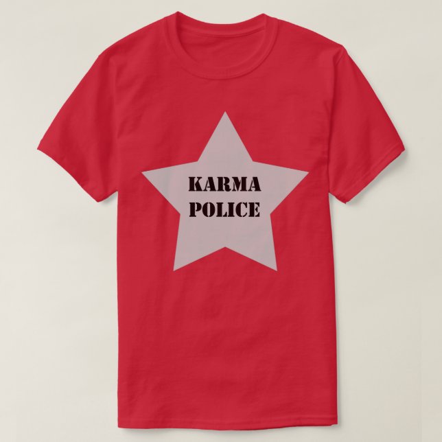 Camiseta Estrela da Polícia de Karma (Frente do Design)