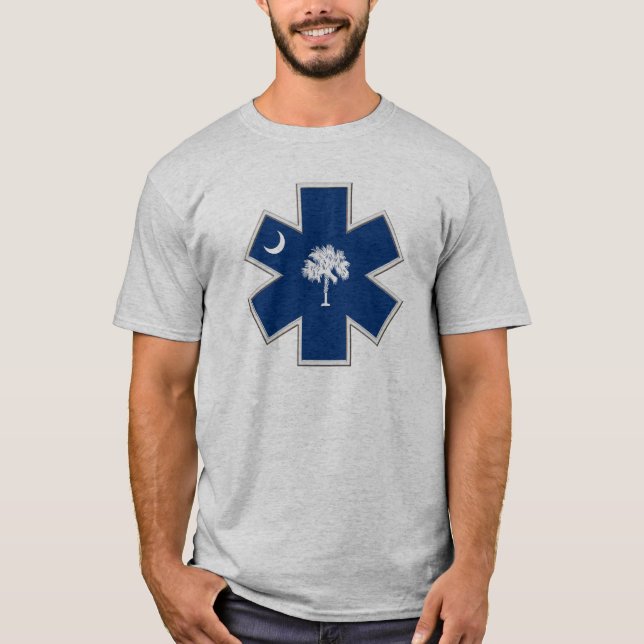 Camiseta Estrela da Vida do EMS da Carolina do Sul (Frente)