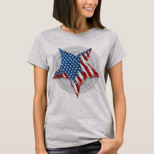 Camiseta Estrela de Bandeira Grafitti Americana