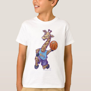 Camiseta Estrela de Basquete Girafa de Leage Animal Selvage