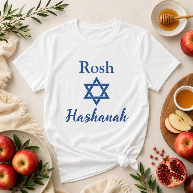 Camiseta Estrela de Davi do Rosh Hashaná  (Criador carregado)