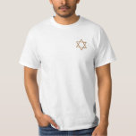 Camiseta Estrela de David<br><div class="desc">Isto uma estrela de David de bronze que possa ser mudada a toda a cor que de Zazzle você quiser e o fundo demasiado.</div>