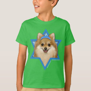 Camiseta Estrela de David de Hanukkah - Pomeranian