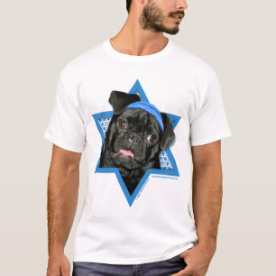 Camiseta Estrela de David de Hanukkah - Pug - Ruffy