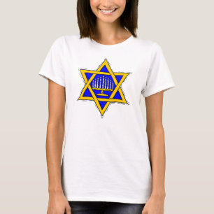 Camiseta Estrela de David & Menorah