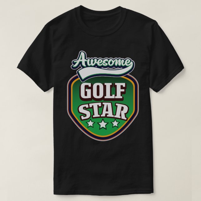 Camiseta Estrela de Golfe Incrível  (Frente do Design)