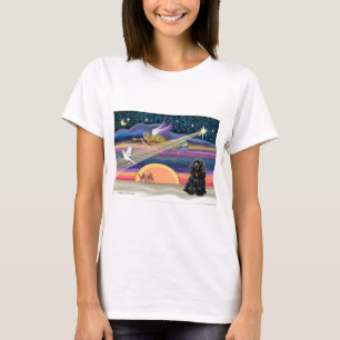 Camiseta Estrela de Natal - Cocker Spaniel (preto)