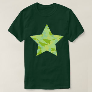 Camiseta Estrela de Padrão da Camo SpringTime