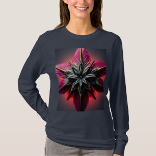 Camiseta Estrela de Pena Mística Projetada de Longa Folga
